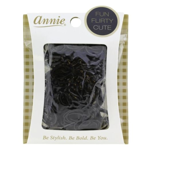 Annie - Elastic Band - Black (250 Bands) x 2