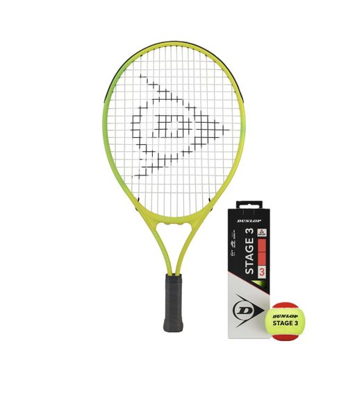 DUNLOP Tristorm JNR 21 Tennis Racket and Red Tennis Ball Starter Set Combo