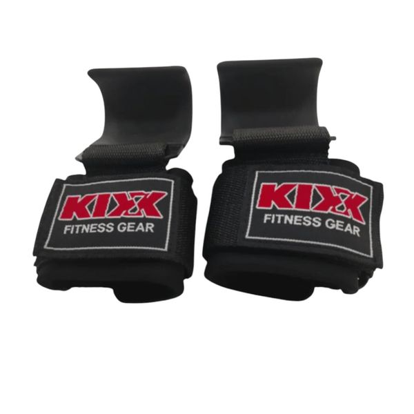 Kixx Fitness Gear - Lifting Hooks - Black - 1 Pair