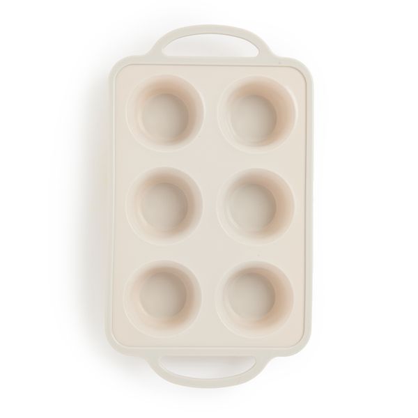 George &amp; Mason - Silicone Muffin Pan with Handles - Ecru