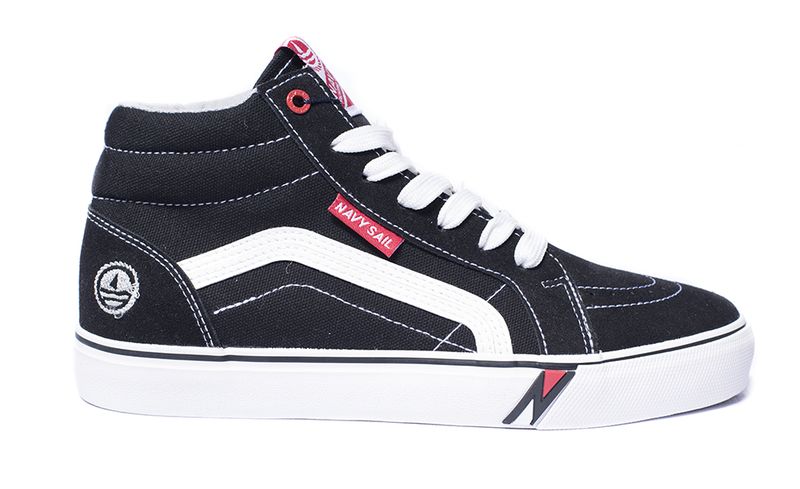 Navy Sail Women's Cali Hi-Top Sneakers - Black/White