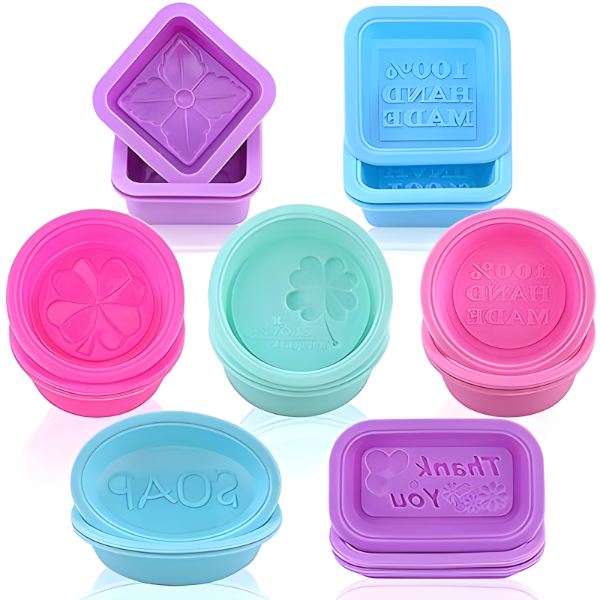 21 Piece Soap Moulds Silicone Moulds Cake Molds Ice Molds Soap Making Molds