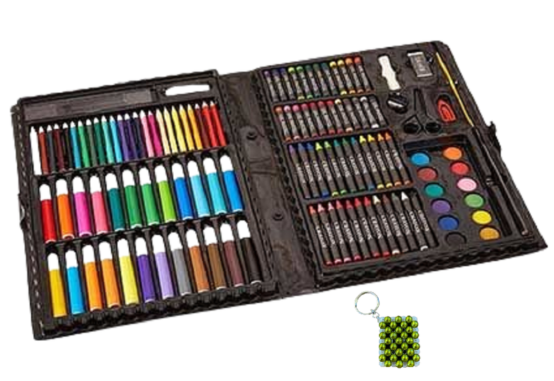 150 Piece Art Set - Complete Artist Kit for Beginners &amp; A Key Holder
