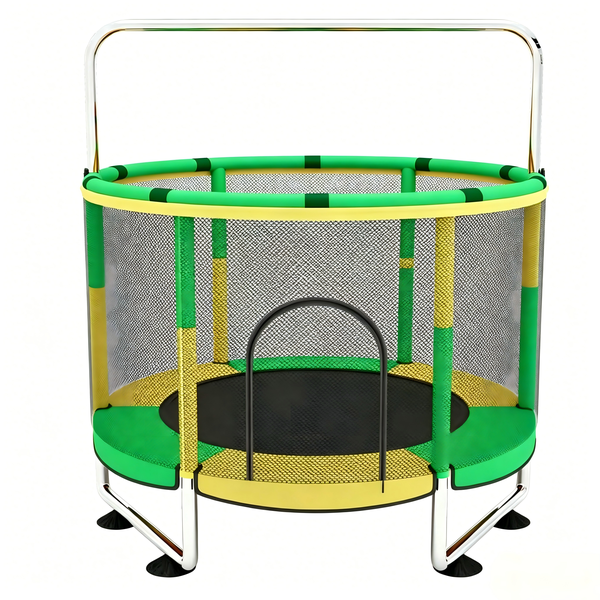Kids Trampoline With Safety Enclosure Net For Indoor Outdoor Play