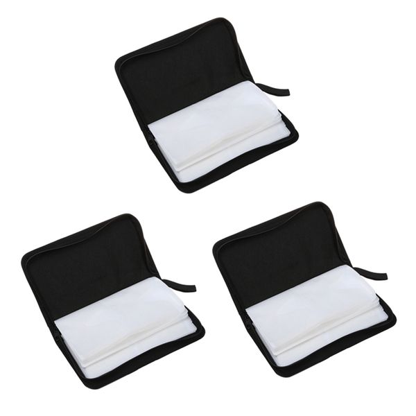3X 80 VCD DVD CD Faux Leather Case Storage Holder Organizer Black