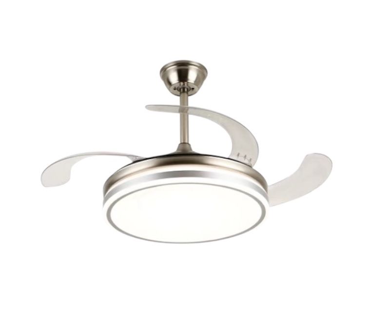 Fine Blue Modern LED Foldable Silver Ceiling Fan Light