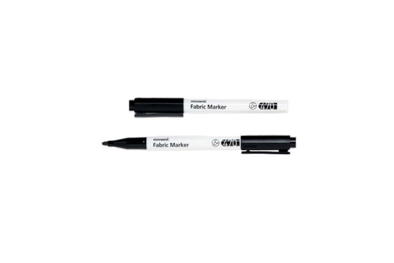 MONAMI Fabric Marker Fine 1.3mm Black Box 6