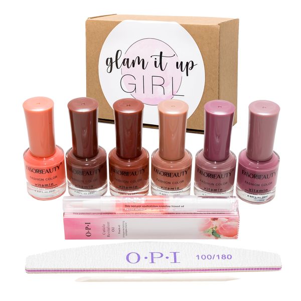 Glam It Up Girl/Nail Polish, Cuticle Oil, Orange Stick&amp;File -Original Set