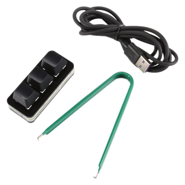 3 Keys Custom Mini Keyboard Copy Paste Cut Select All Enter Black