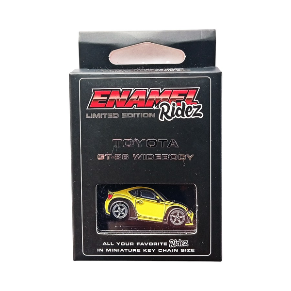 Toyota GT-86 Widebody Yellow - Die-Cast Enamel Keychain