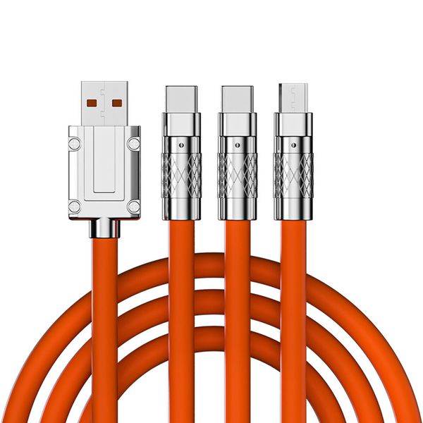 3-in-1 USB Cable 1.2M 4FT in 8 Colors Compatible with Phone