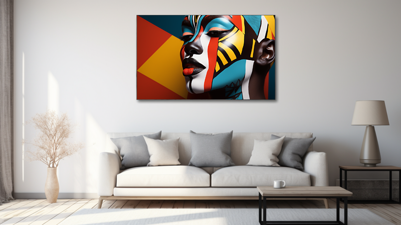 Canvas Wall Art - Tribal Mask Abstraction _ MT0453
