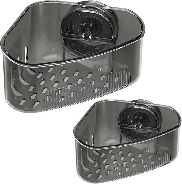 Sink Organizer and Caddy, Corner Sink Rack with Suction Cup Mount