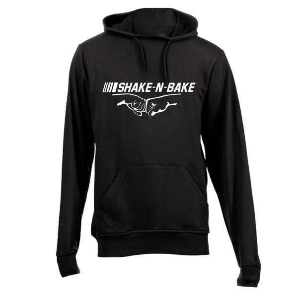 Black Brushed Cotton Hoodie - Shake and Bake