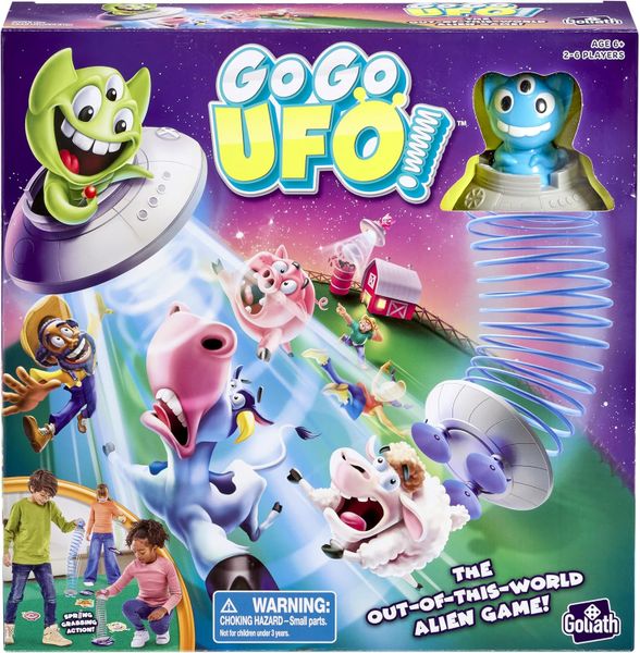 Go Go UFO Alien Abduction Game - Active Board Game with Flying Slinky UFOs
