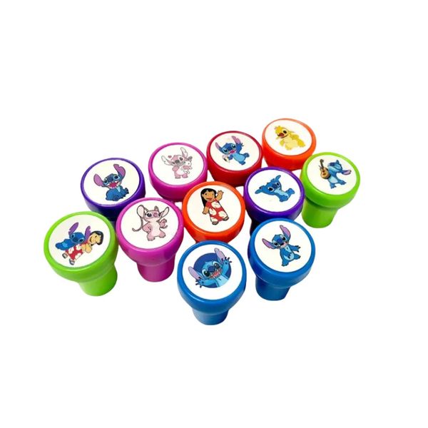 Cartoon children's round quick-drying inkpad with creative small stamp