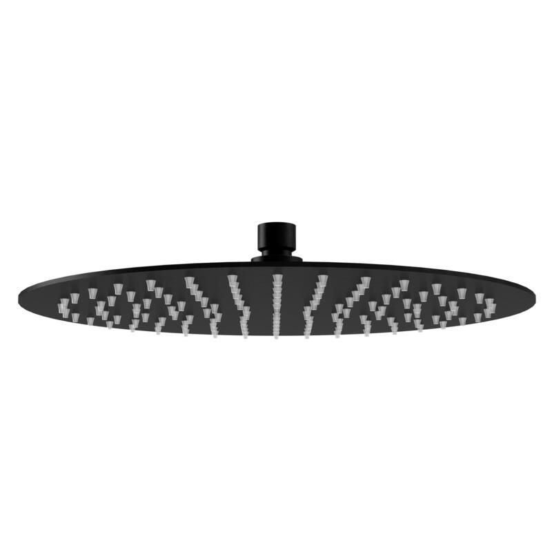 Sensea Icone Round Shower Head Matt Black 30cm