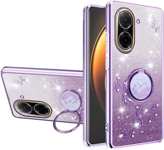 Bling Sparkle Flowers Phone Case Compatible With Redmi 15C 4G/5G