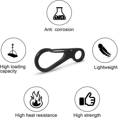 Hot-sale Edc Gear Mini Carabiner Edc Gear Snap Clips Hook Outdoor Survival  Keychain Pocket-3