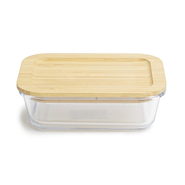 George &amp; Mason - Glass Container with Bamboo Lid