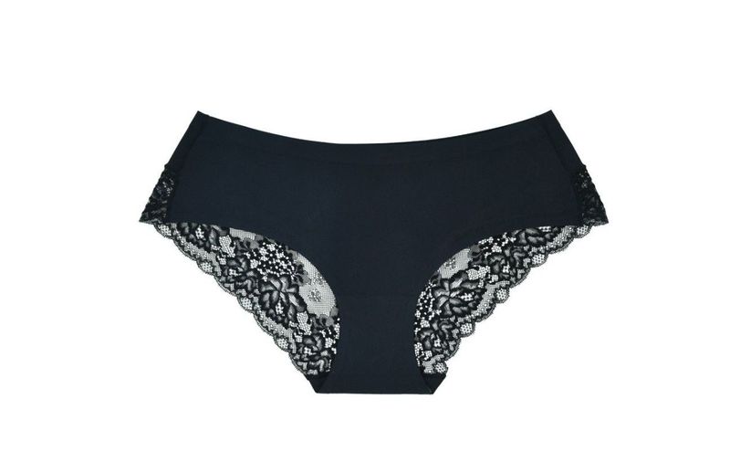 Amila Silky Seamless Lace Underwear - Black