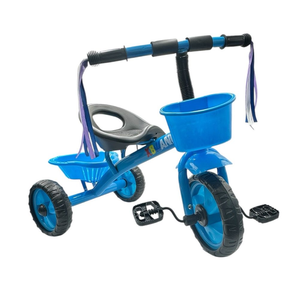 3-Wheel Toddler Tricycle - Adjustable Seat & Dual Baskets