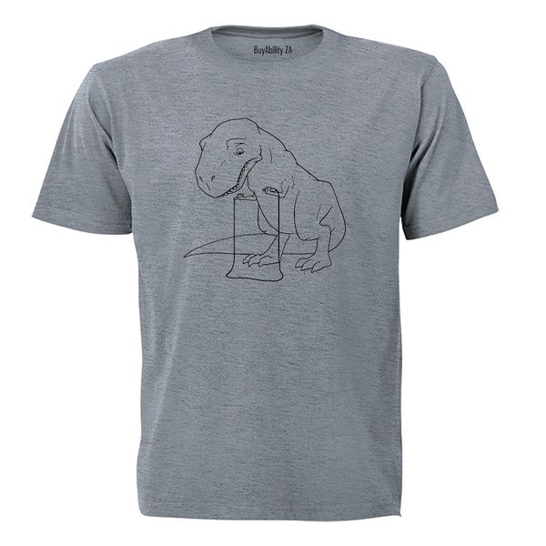 Skipping Rope Gym Dino - Adults - T-Shirt