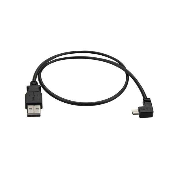 Right Angle 90 Degree USB to Micro USB Charger Cable - 0.3m