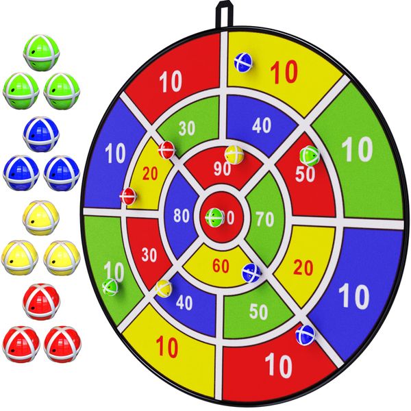 73cm Large Dart Board for Kids, Kids Dart Board with 12 Sticky Balls