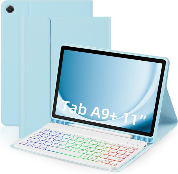 Bluetooth Keyboard Case, Backlit keyboard with capacitive pen slot