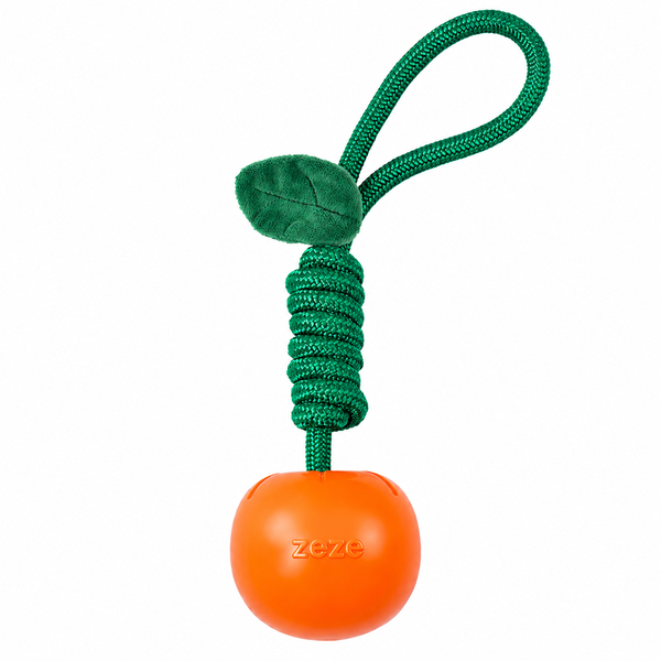 ZEZE Crystal Orange Rope Knot Dog Toy