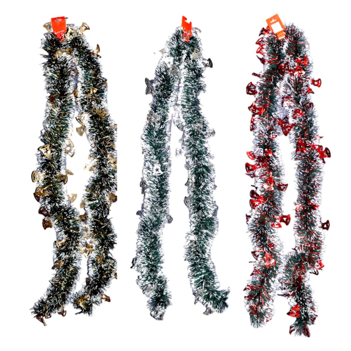 3 Piece x 1.8m Christmas Bell Design Festival Garland Tinsel Home Decor ...