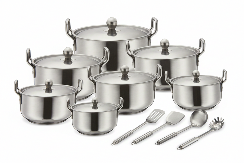 High Quality 18-PCS Stainless Steel Cookware Set