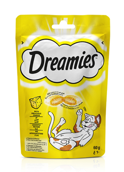 Dreamies Dry Cat Treats Cheese 6 x 60g