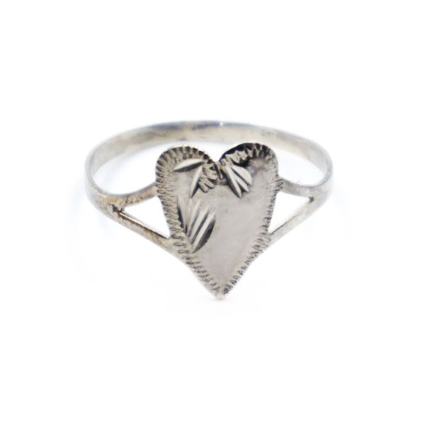 Broadway Jewellers - 925 Sterling Silver Baby Signet Ring - Heart