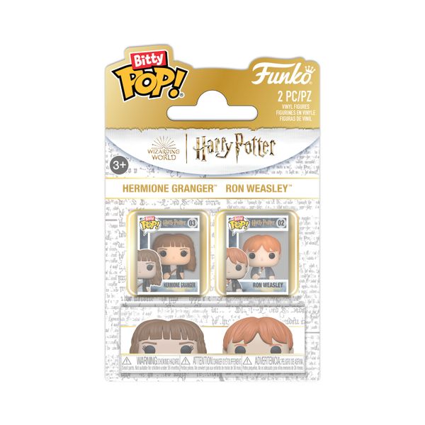 Funko Bitty Pop!Wizarding World|Harry Potter:Hermione Granger &amp; Ron Weasly