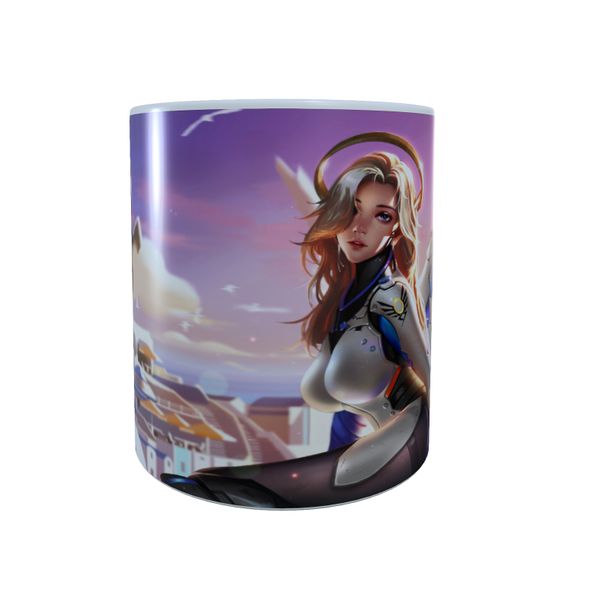 Mercy Greek Sunset - Overwatch Coffee Mug