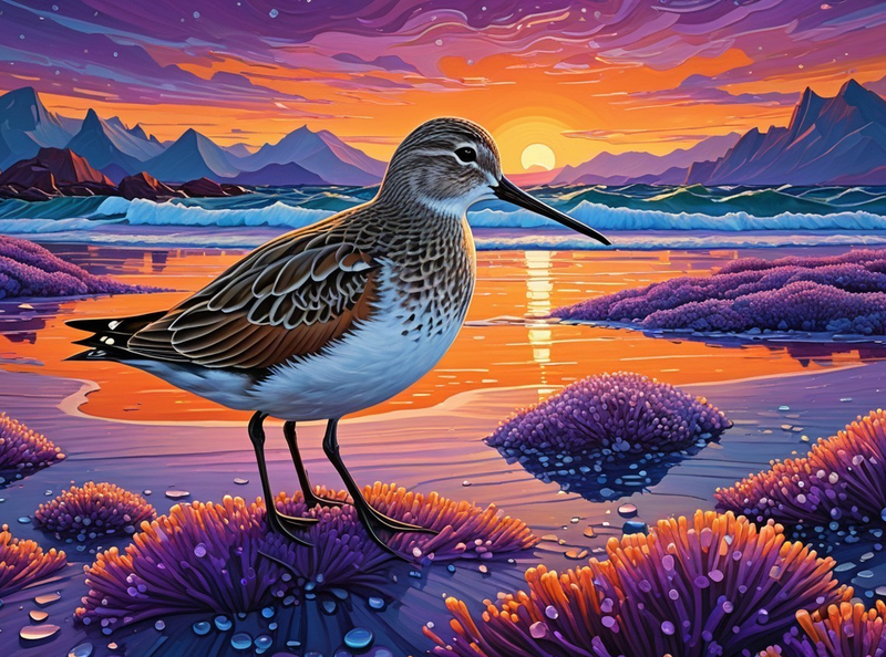 Canvas Wall Art Home Decor - Dunlin Bird
