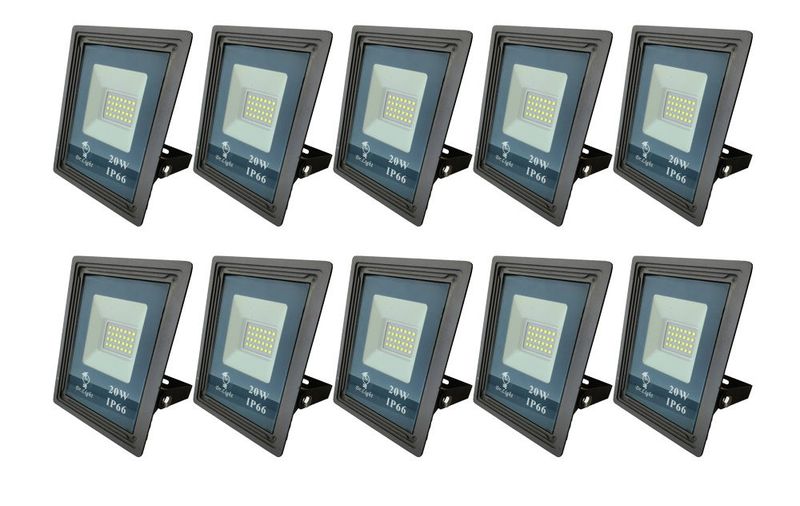 10 Dr Light FLG 20W Slim SMD LED Flood Lights Value Pack