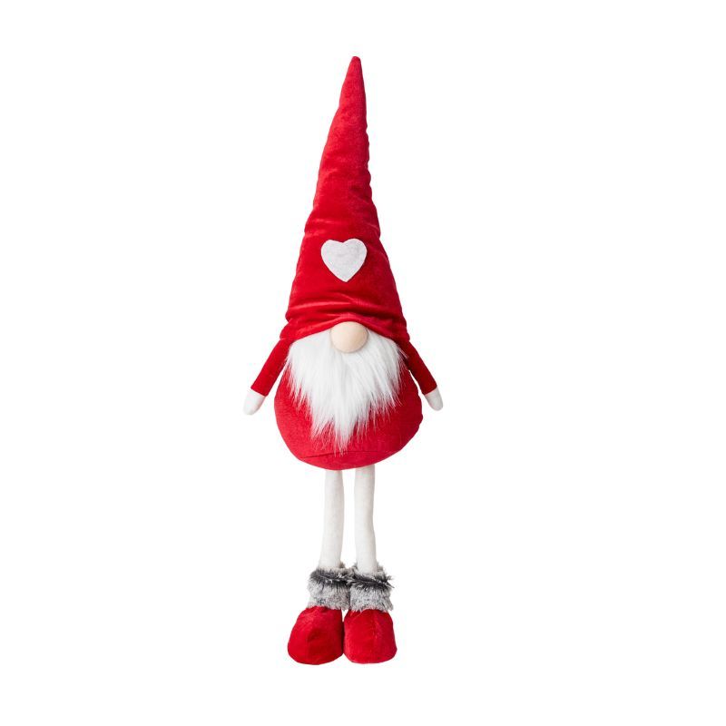 Nordic Scandinavian Large Red Standing Santa Gnome Christmas Decoration