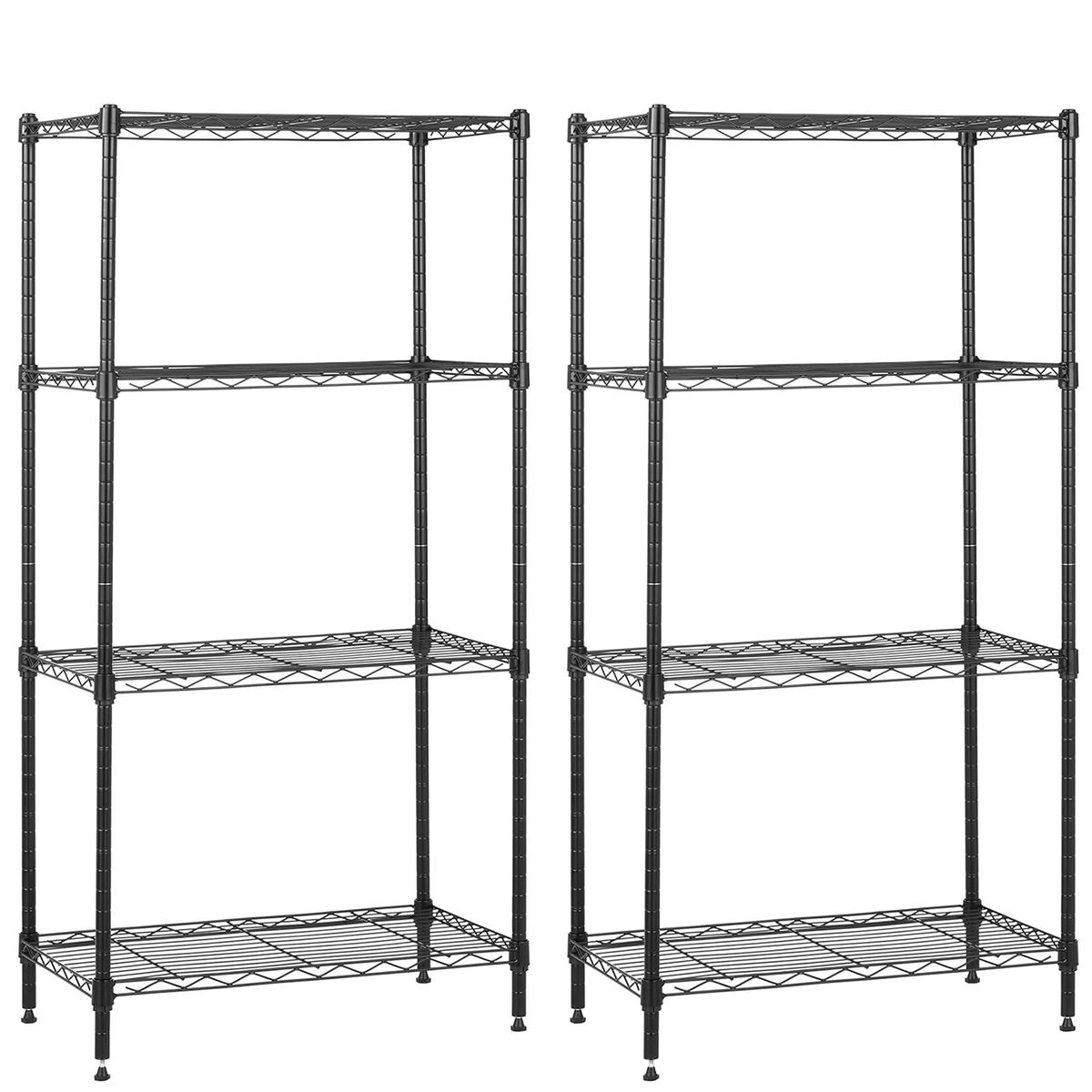 Shelves Shelving Storage Unit Adjustable Rack Organiser Bookshelf Set of 2
