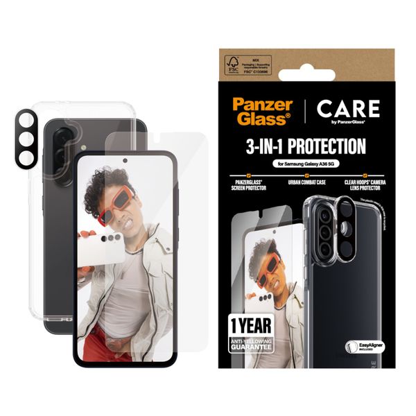 Panzerglass Urban Combat 3In1 Bundle Compatible with Samsung Galaxy A36