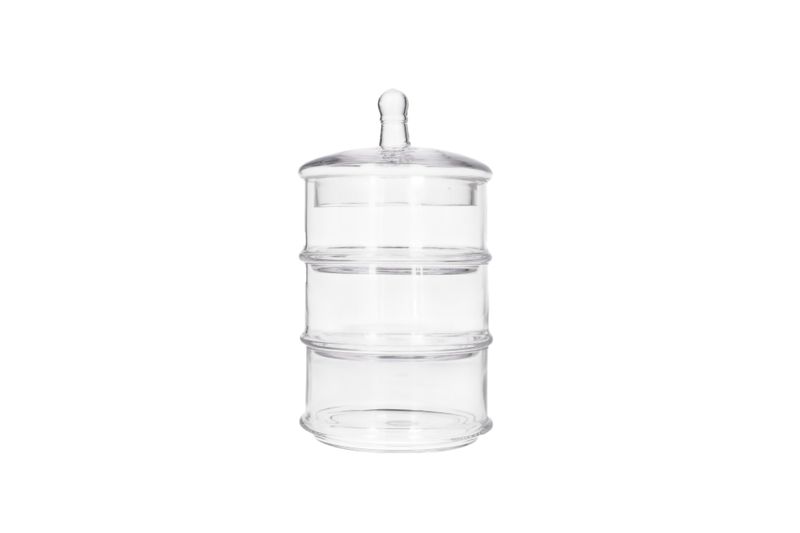 Danny home 3-Tier Glass Sweet Jar - 22cm