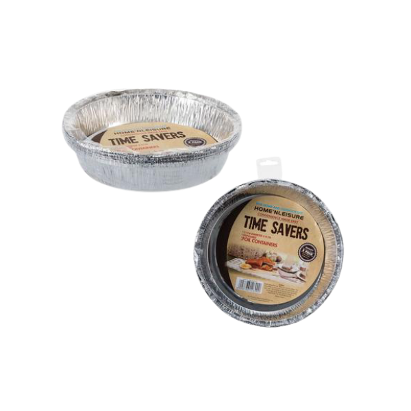 Round Aluminium Baking Pans- 5 Pans x 2