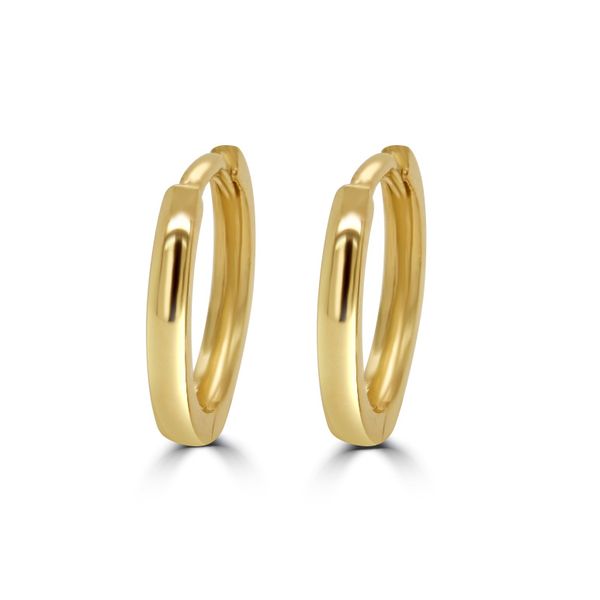 Round Huggie Earrings Set in 9ct Yellow Gold - Jack Friedman Jewellers