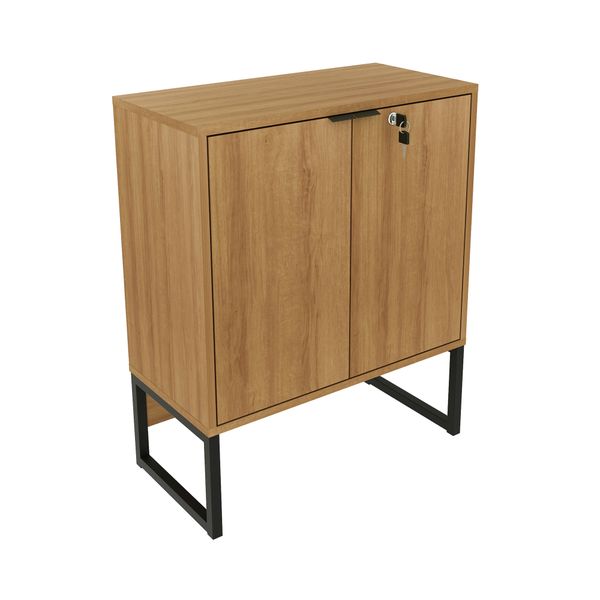 Columa Office/Home Cabinet-Natural/Black