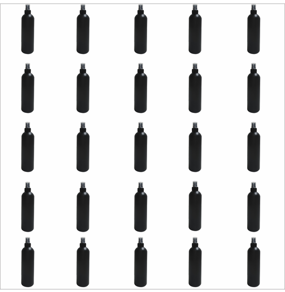 25 x 250ml Black Mist Spray Bottles - Refillable &amp; Leak-Proof