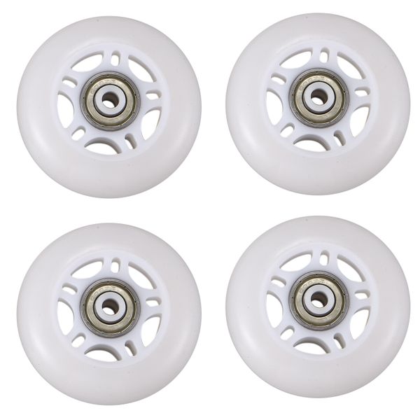 4 Pack Inline Skate Wheels Beginner's 70mm White