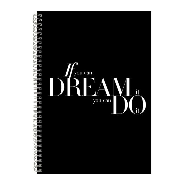 Do A4 Notebook Spiral and Lined Motivational Saying Graphic Notepad Gift154