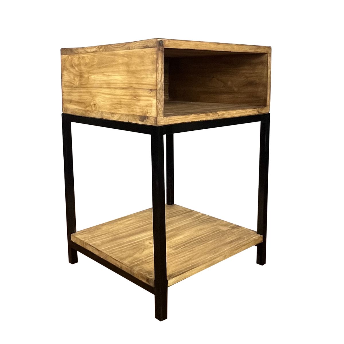 Heidelberg Solid Wood Rustic Pedestal Bedside Table Sofa Side Table